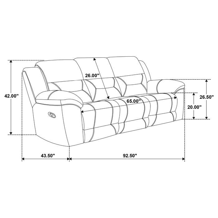 Gilson 2-piece Chenille Upholstered Sofa Set Grey