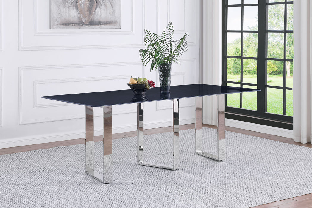 Desden 79-inch Rectangular Sintered Stone Dining Table Grey