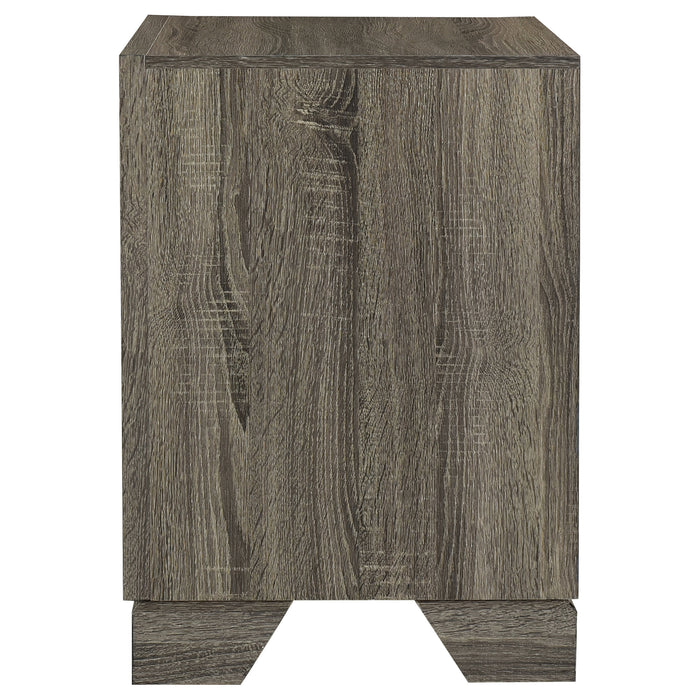 Wright 2-drawer Nightstand Bedside Table Brown Oak