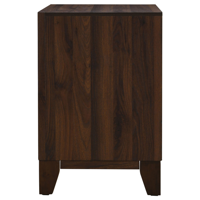 Welsley 2-drawer Nightstand Bedside Table Walnut