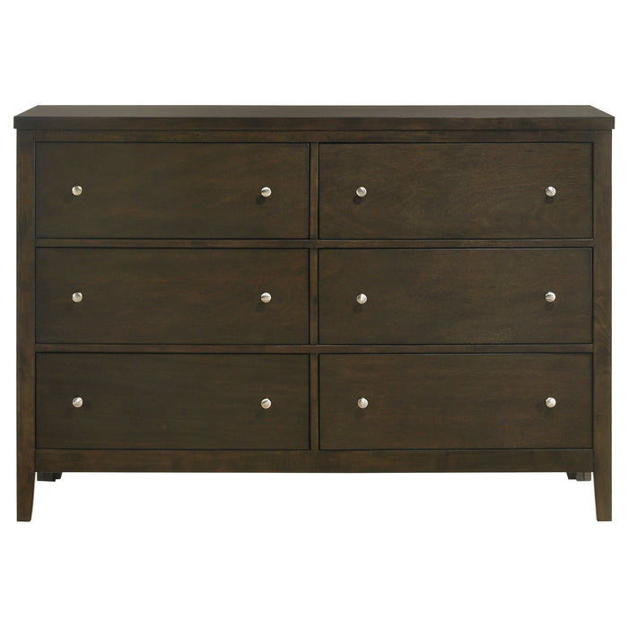 Wilkes 6-drawer Dresser Cabinet Dark Cocoa