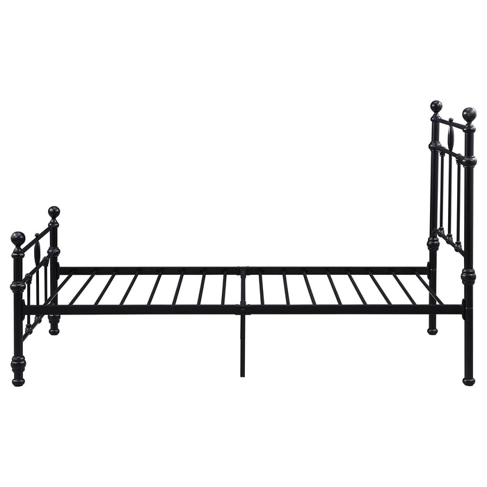 Novak 48-inch Metal Twin Open Frame Bed Matte Black