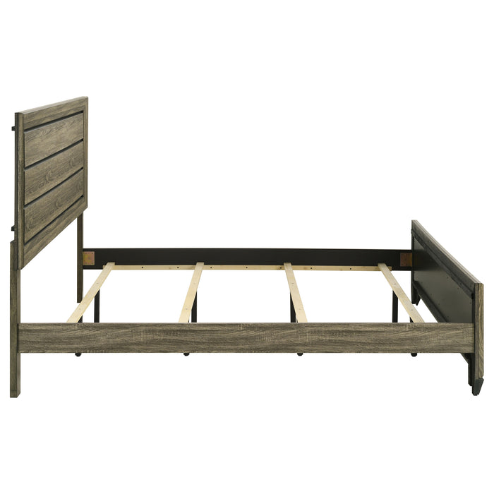 Kauffman Wood Eastern King Panel Bed Washed Taupe