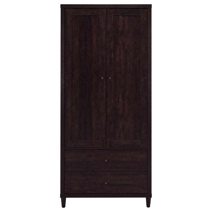 Wadeline 2-door Tall Accent Storage Cabinet Rustic Tobacco