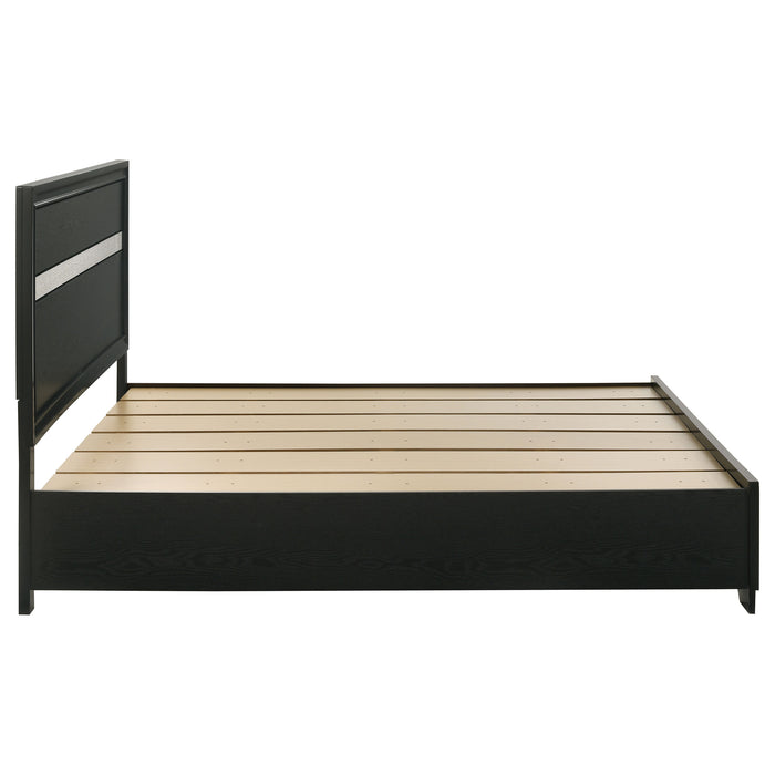 Miranda 51-inch Wood Eastern King Storage Panel Bed Black