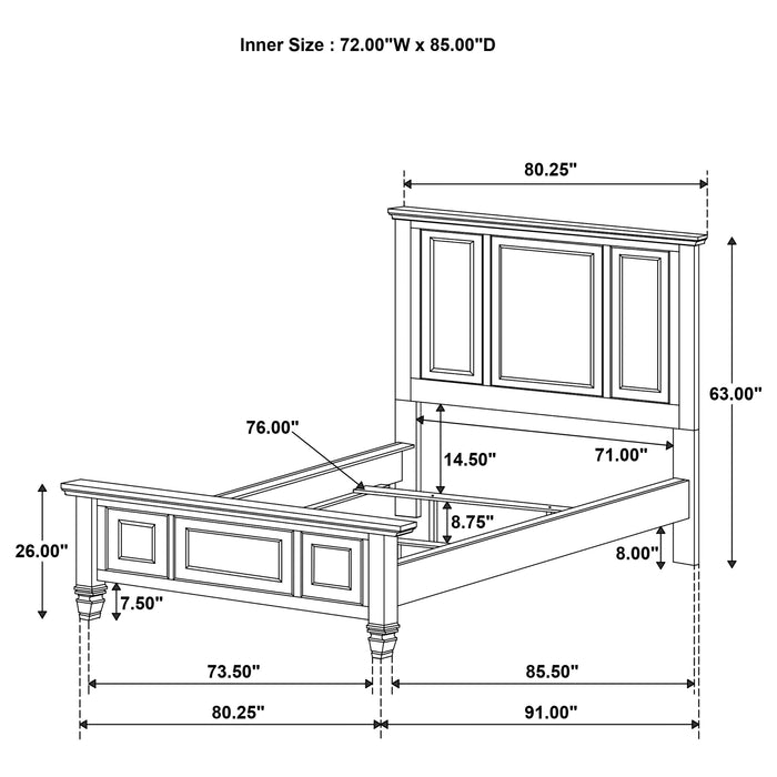 Sandy Beach 5-piece California King Bedroom Set Black