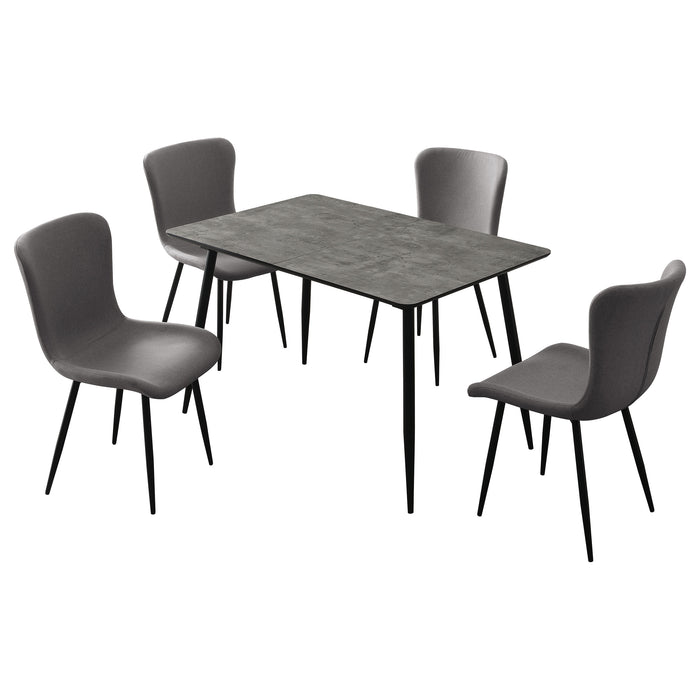 Horizon 5-piece Dining Set with Extension Table Grey