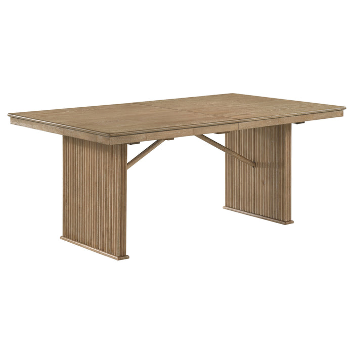 Adina 89-inch Extension Dining Table Distressed Light Brown