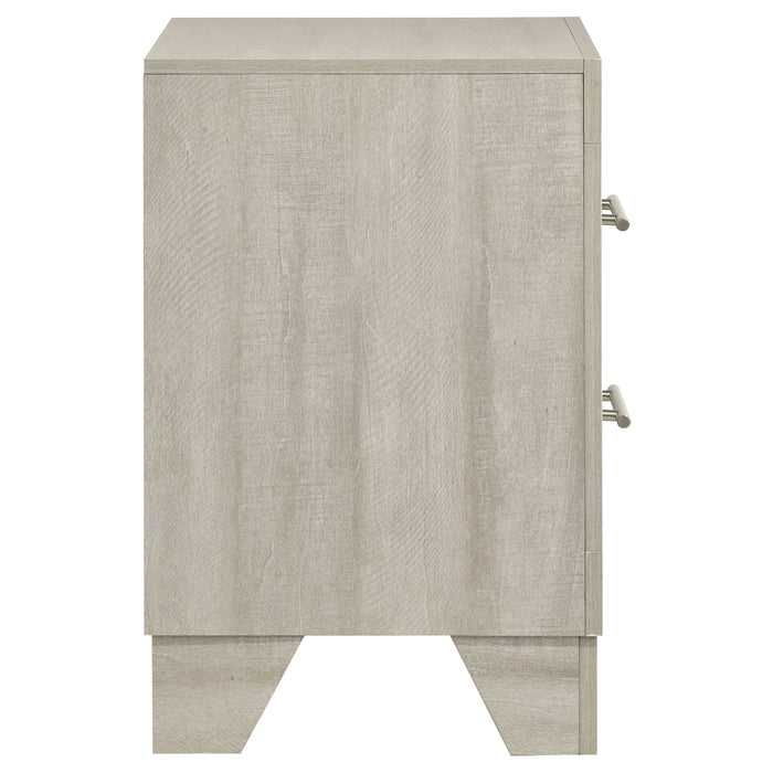 Trenton 2-drawer Nightstand Bedside Table Rustic Cream