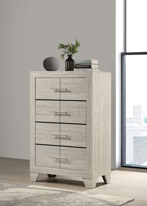 Trenton 4-drawer Bedroom Chest of Drawers Rustic Cream