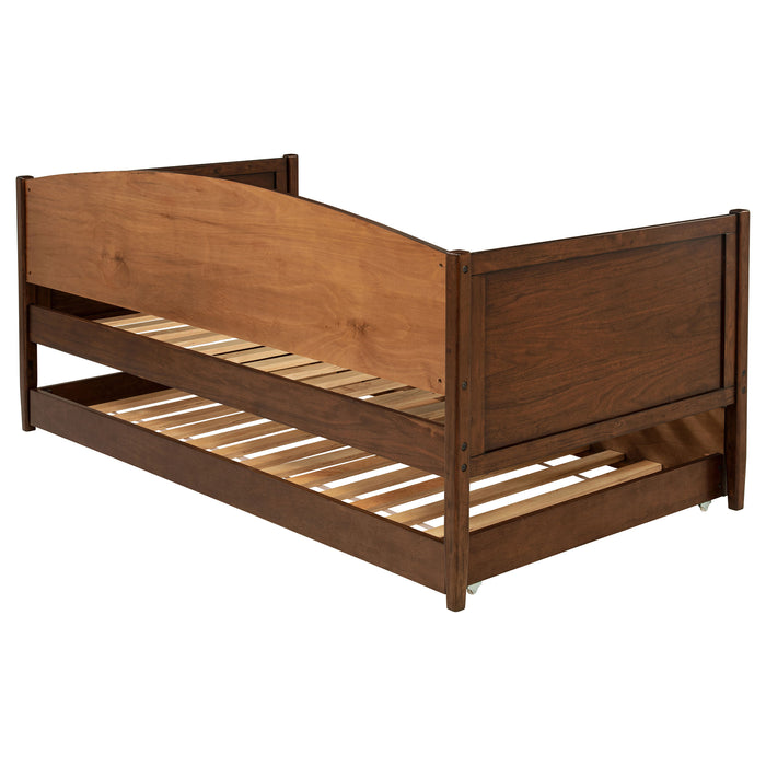 Bozeman Wood Twin Daybed With Trundle Medium Walnut