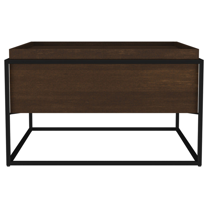 Fulton 30-inch Square Mango Wood Coffee Table Dark Brown