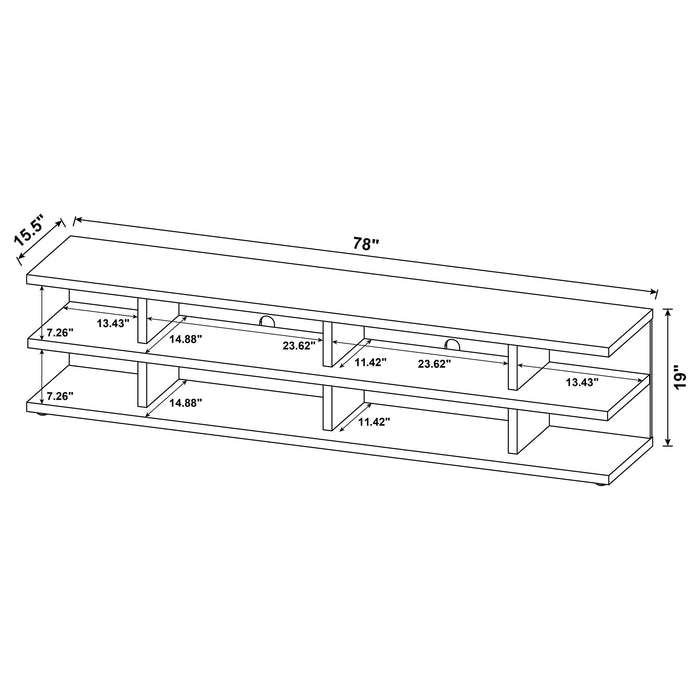 Cartmill 78-inch 2-tier TV Stand Media Console Mango