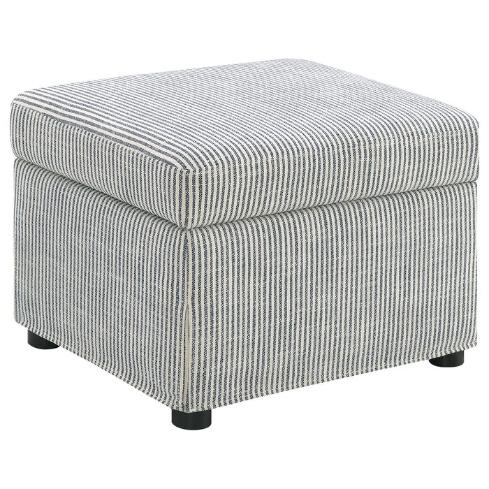 Winter Upholstered Hydraulic Lift Top Storage Ottoman Grey