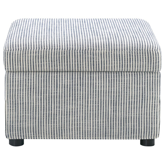 Winter Upholstered Hydraulic Lift Top Storage Ottoman Grey