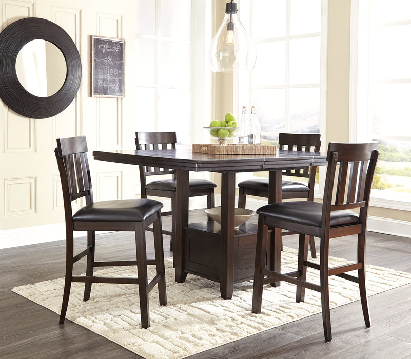 Haddigan Counter Height Dining Table and 4 Barstools