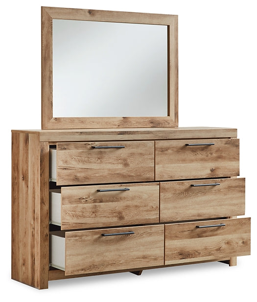 Hyanna Full Panel Headboard with Mirrored Dresser, Chest and Nightstand