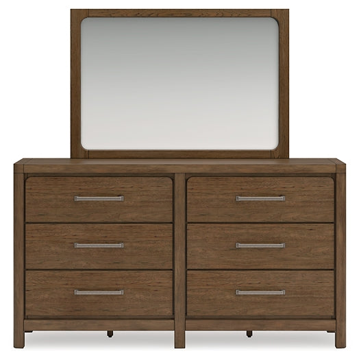 Cabalynn King Upholstered Bed with Mirrored Dresser, Chest and Nightstand