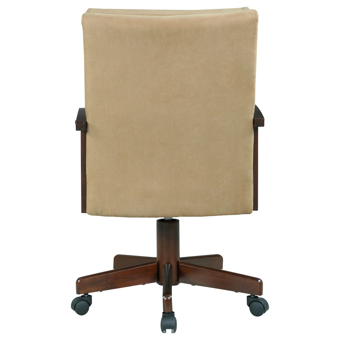 Marietta Upholstered Swivel Dining and Game Chair Tobacco