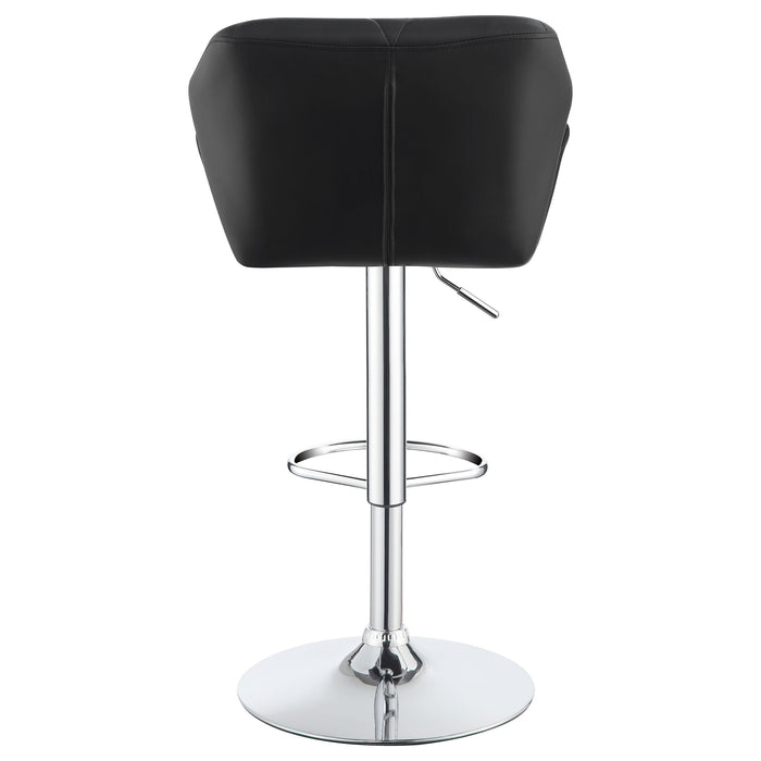 Berrington Upholstered Adjustable Bar Stool Black (Set of 2)