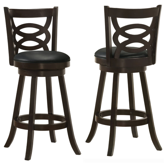 Calecita Wood Swivel Bar Stool Cappuccino (Set of 2)