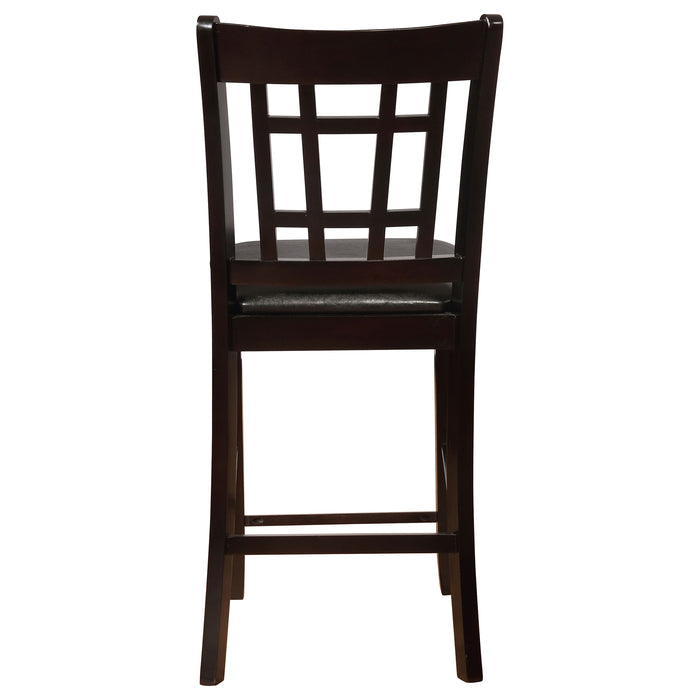 Lavon Wood Counter Chair Black and Espresso (Set of 2)