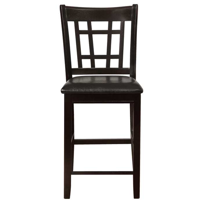 Lavon Wood Counter Chair Black and Espresso (Set of 2)