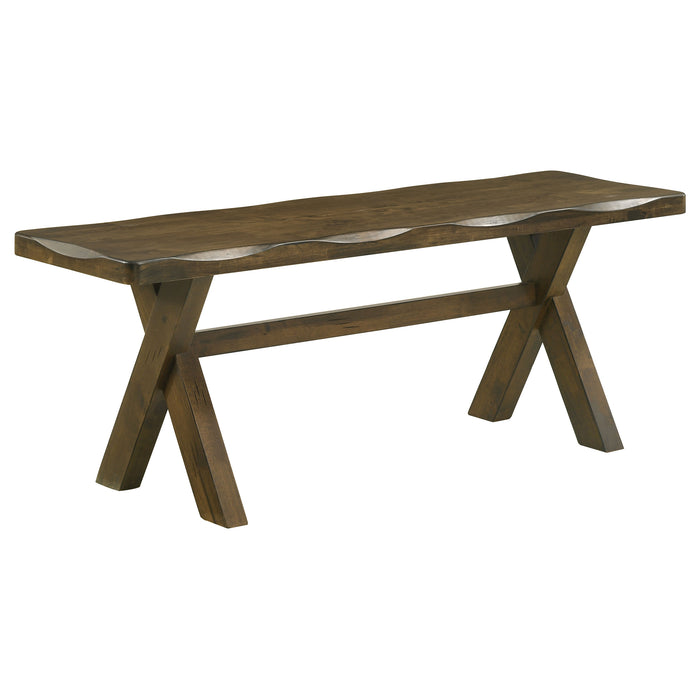 Alston Wood Dining Bench Knotty Nutmeg