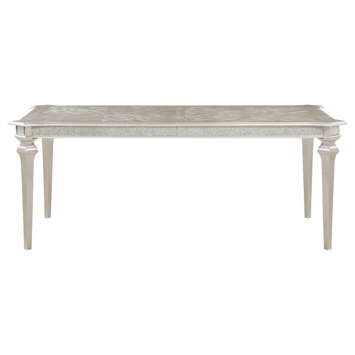 Evangeline 96-inch Extension Leaf Dining Table Silver Oak