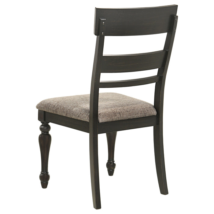 Bridget Wood Dining Side Chair Charcoal (Set of 2)