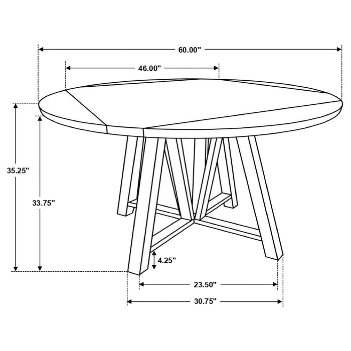 Athens Round 60-inch Drop Leaf Counter Dining Table Grey