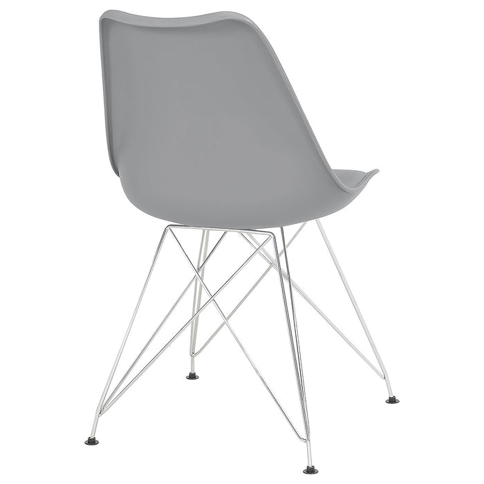 Juniper Polypropylene Dining Side Chair Grey (Set of 2)