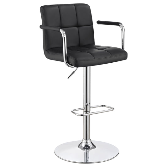 Palomar Adjustable Height Bar Stool Black and Chrome