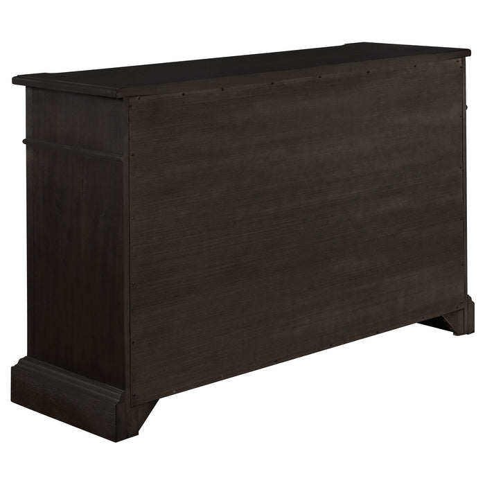 Phelps 2-door Sideboard Buffet Cabinet Distressed Noir