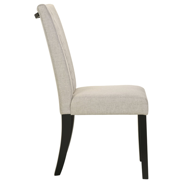 Malia Fabric Upholstered Dining Side Chair Beige (Set of 2)