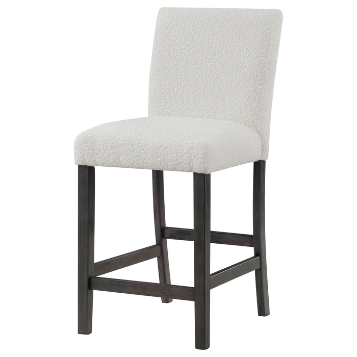 Alba Boucle Upholstered Counter Chair White (Set of 2)