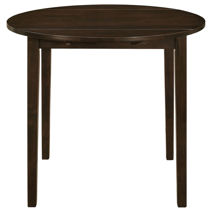 Bucknell 3-piece Round Drop Leaf Dining Table Set Cappuccino