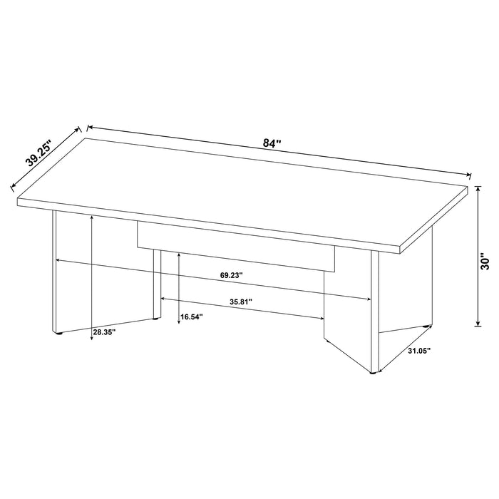 Jamestown 84-inch Composite Wood Dining Table Mango