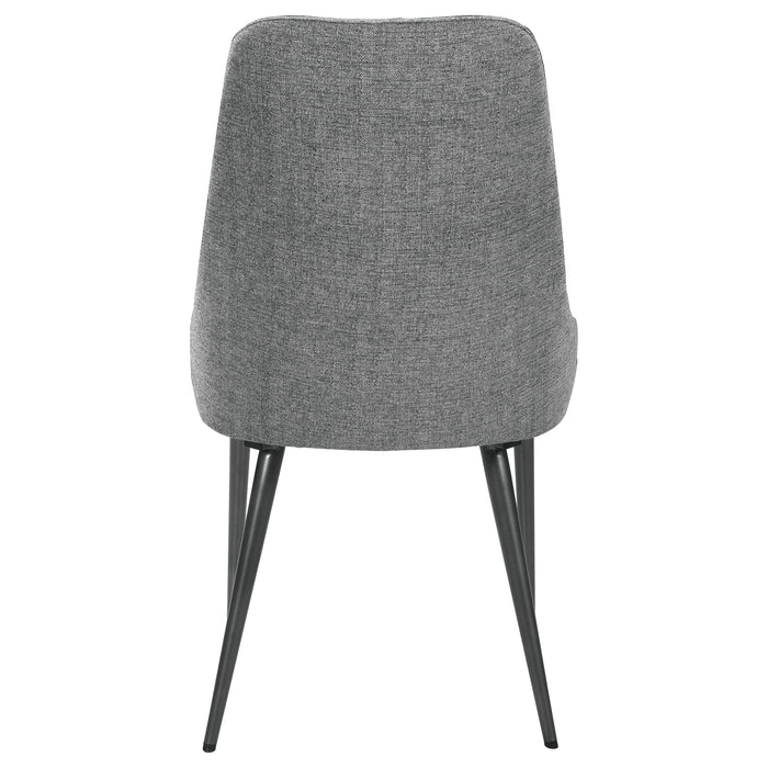 Alan Fabric Upholstered Dining Side Chair Grey (Set of 2)