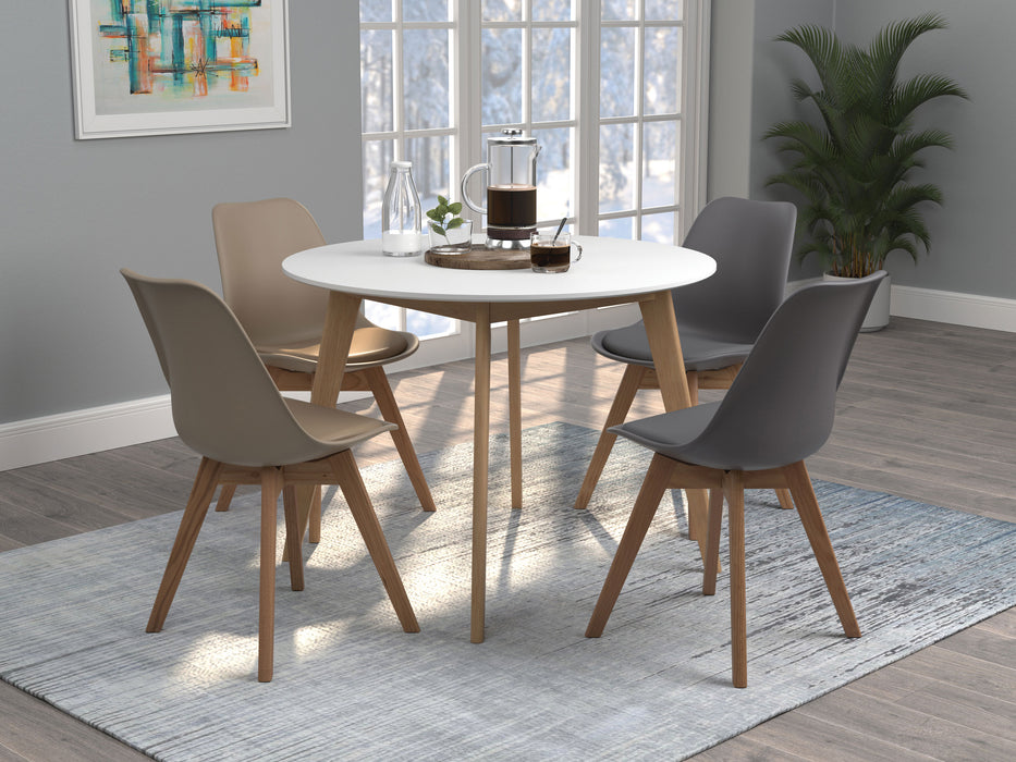 Breckenridge Round 40-inch Round Dining Table Matte White