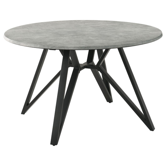 Neil Round 50-inch SmartTop Dining Table Gunmetal