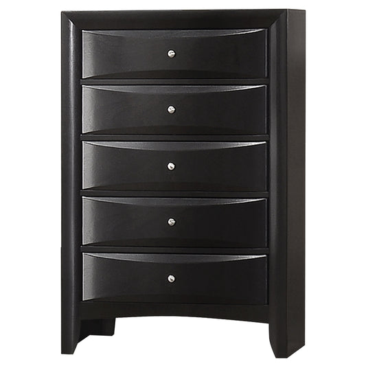 Briana 5-drawer Bedroom Chest Black