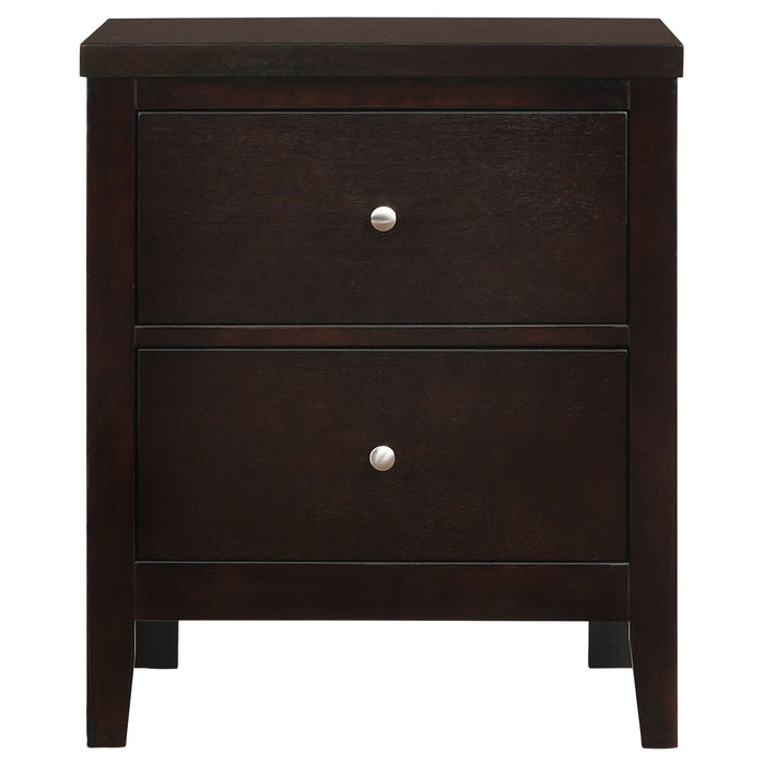 Carlton 2-drawer Nightstand Cappuccino