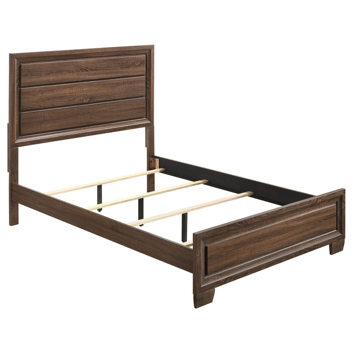 Brandon Wood Full Panel Bed Warm Brown