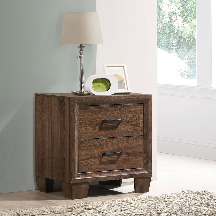 Brandon 2-drawer Nightstand Warm Brown