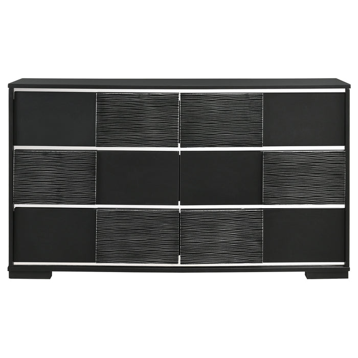 Blacktoft 6-drawer Dresser Black