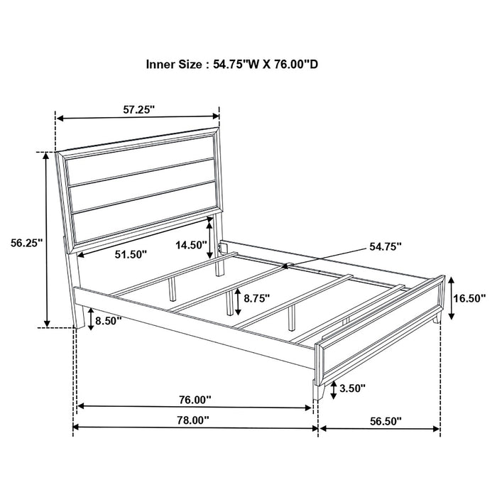 Watson 4-piece Full Bedroom Set Grey Oak