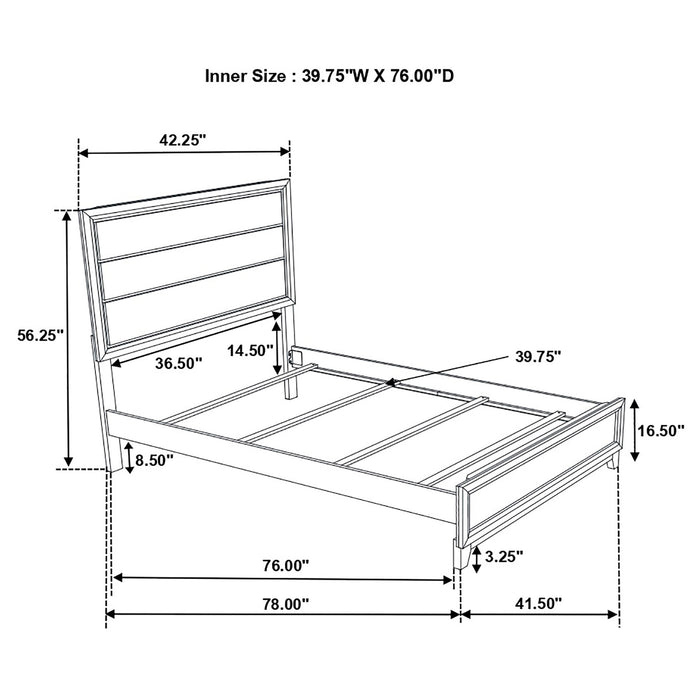 Watson 4-piece Twin Bedroom Set Grey Oak