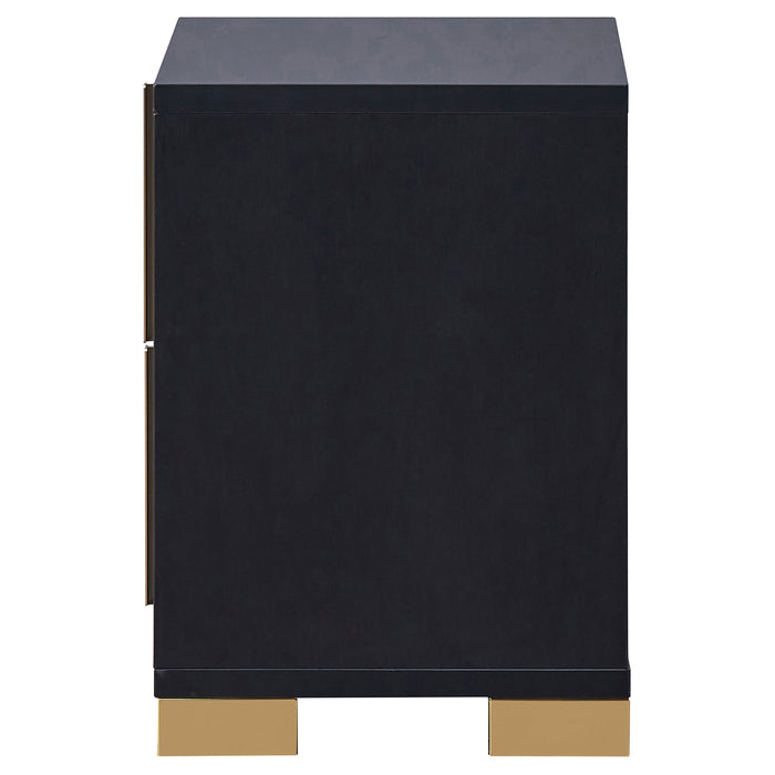 Marceline 2-drawer Nightstand Black