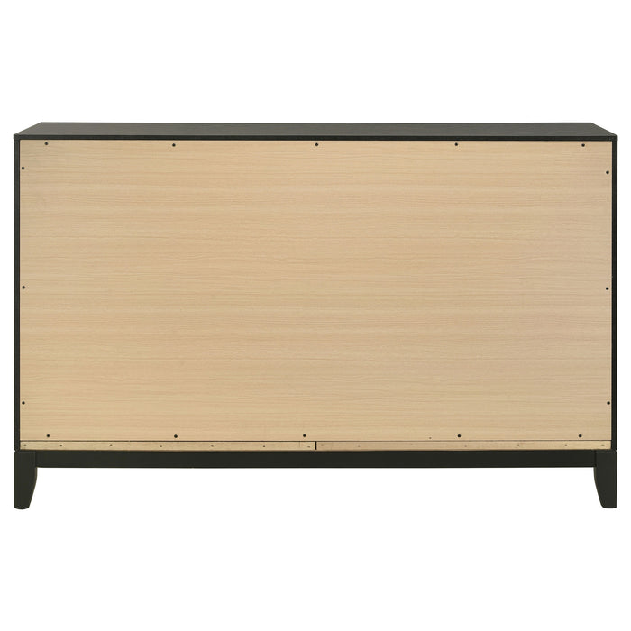 Valencia 6-drawer Dresser Black